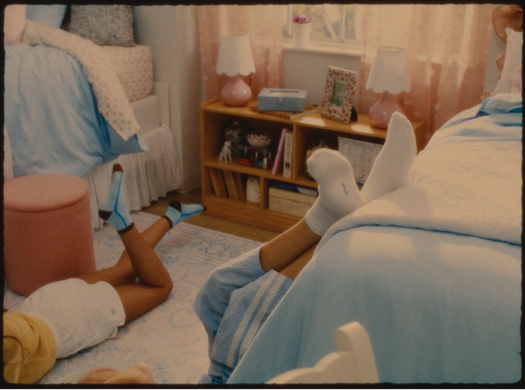 A Ruggable dorm-room campaign scene